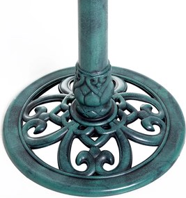 Outsunny Baie pentru Păsări de Grădină Exterior cu Design Floral și Finisaj Îmbătrânit, Ușoară și Rezistentă, Verde | Aosom Romania