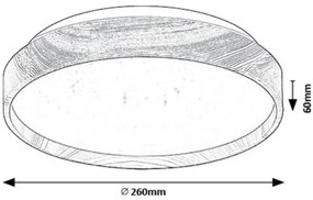Plafonieră LED Rabalux 71143 LEANA LED/12W/230V 3000K d. 26 cm