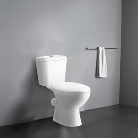 Toaletă monobloc Cleano cu evacuare spate și scaun