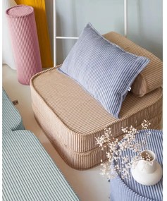 Pernă decorativă pentru copii albastră cu tapițerie din catifea reiată Bolster – Wigiwama