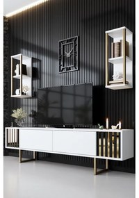 Mobila Living LINIA Auriu/Alb/Negru