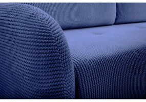 Canapea extensibilă tapițată CLOUDY, 3 locuri, albastră