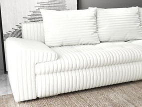Colțar extensibil dumonde cu ladă de depozitare si sezut confortabil din spuma high-density, Leonardo Ambience Ivory 260x185 cm II