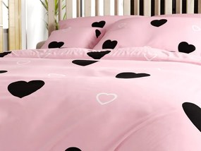 Lenjerie de pat policoton CORAZON POLY roz Dimensiune lenjerie de pat: 70 x 90 cm | 140 x 200 cm