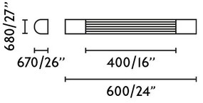 Aplica LED pentru baie IP44 KIVA L-60cm