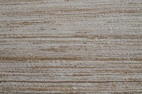Covor din bumbac și iută țesut manual, antiderapant, bej natural, 200 x 300 cm, 1800 GSM, „Cotton Jute Carpet"