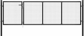 vidaXL Poartă de grădină din oțel 350x75 cm antracit