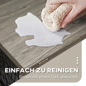 PawHut Cușcă pentru câini cu pernă, până la 20 kg/50 cm lungime corporală, metal, 80x56x63cm, Gri/decor lemn | Aosom Romania