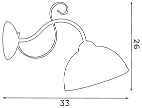 Aplică ANTICA 1xE27/60W/230V