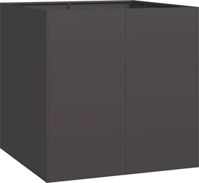 vidaXL Jardinieră, negru, 80x80x80 cm, oțel