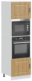 vidaXL Dulap pentru cuptor 2 buc Lucca Stejar artizanal lemn prelucrat
