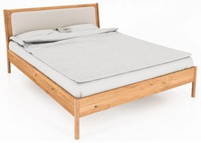 Pat matrimonial din lemn de stejar cu tăblie tapițată 180x200 cm Pola - The Beds