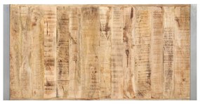 Masa de bucatarie, 140 x 70 x 75 cm, lemn masiv mango nefinisat 1, Gri, 140 cm, Lemn masiv de mango nefinisat