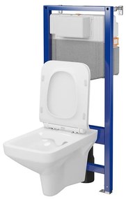 Set vas wc suspendat Como CleanOn cu capac soft close si rezervor incastrat C39 Aqua 50