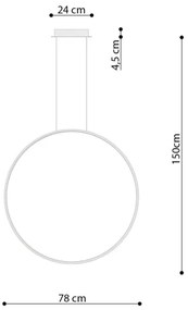 Lustră LED pe cablu RIO LED/50W/230V CRI90 3000K d. 78 cm auriu Thoro TH.175