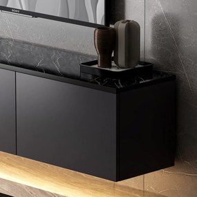 Tabelul TV Neon iluminat Antracit
