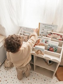 Biblioteca pentru copii Book Nook alba H76 cm