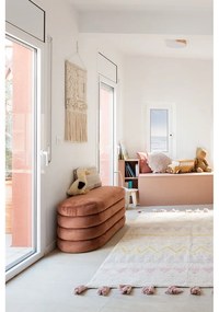Covor pentru copii roz/crem lavabil/țesut manual din bumbac 120x160 cm Azteca Vintage Nude – Lorena Canals