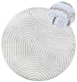 Covor alb rotund ø 160 cm Panglao New York White – Elle Decoration