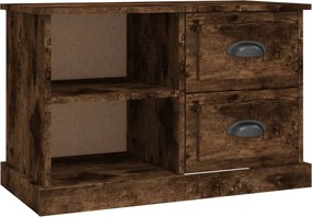 vidaXL Comodă TV, stejar afumat, 73x35,5x47,5 cm, lemn prelucrat