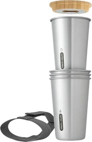 Cană de voiaj argintie din oțel inoxidabil 500 ml – Black + Blum