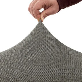 Huse super elastice HARMONIA gri canapea cu otoman dreapta (l. 210 - 320 cm)