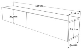 Comoda TV FR8 Athlantic Pine-Alb