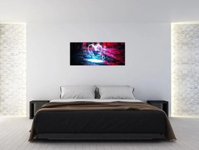 Tablou cu inima iluminată (120x50 cm)