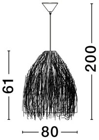 Lustra boho style design natural Hay