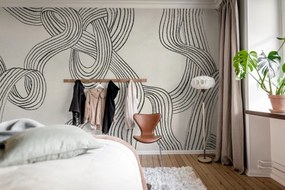 Tapet Stripes Repeatable, Black &amp; White, Rebel Walls