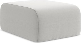 Taburet gri deschis cu tapițerie din catifea Lani – Makamii