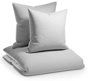 Soft Wonder-Edition, lenjerie de pat, 155x200cm, gri deschis/albă