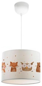 Lustră pentru copii CANDY 1xE27/40W/230V alb/maro