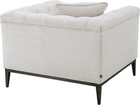 Fotoliu design LUX cu aspect Chesterfield Cesare, lyssa off-white