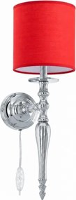 BRILAGI - Aplică de perete NUBILA 1xE27/60W/230V crom lucios/roșu