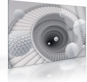 Tablou pe sticlă cu abstracție 3D (70x50 cm)
