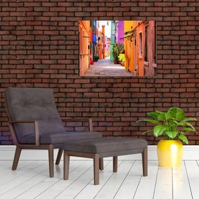 Tablou cu străduță colorata italiană (70x50 cm)