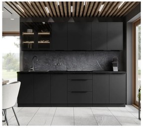 Dulap de bucătarie inferior Sobera 60 D 3S BB (negru). 1096984