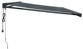 Copertina retractabila, antracit, 5x3 m, textil si aluminiu