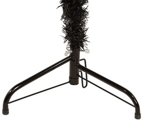 Jumatate brad de Craciun subtire cu suport, negru, 180 cm 1, Negru, 180 cm