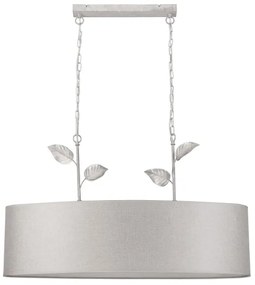 Lustră pe lanț NOEMI 2xE27/60W/230V argintiu