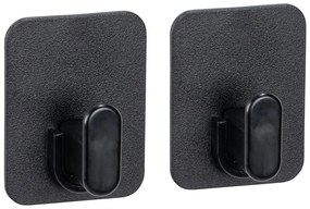 Cârlige negre 2 buc. autoadezive din plastic Parma – Allstar