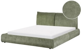 Pat matrimonial 160 cm Vetiver (verde) (cu somieră). 1076463
