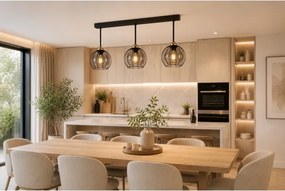 Lustră aplicată SOLO BLACK 3xE27/60W/230V neagră/aurie