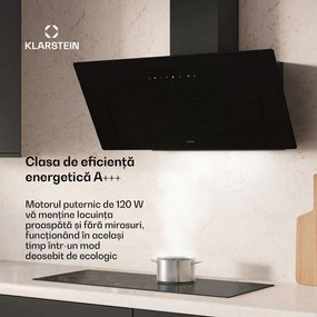 Klarstein SleekAir hotă fără corp | Mod evacuare și recirculare | Design elegant | 720 m³/h | 90 cm