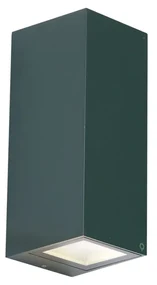 Lampă de perete modernă verde închis cu 2 lumini GU10 70mm IP54 - Baleno
