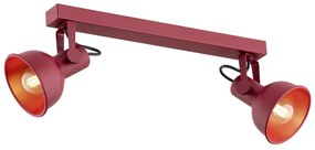 Aplica de perete / tavan cu 2 spoturi directionabile design modern Lenora rosu