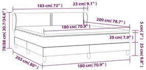 Pat cu arcuri, cu saltea, crem, 180x200 cm, piele ecologica Crem, 180 x 200 cm, Culoare unica si cuie de tapiterie