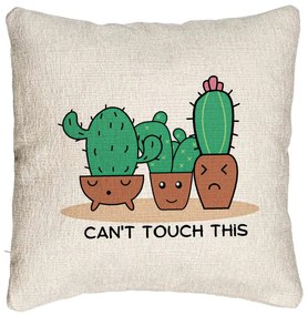 Perna Decorativa Canapea, Model Cactus Can&apos;t Touch This, 40x40 cm, Cu fermoar