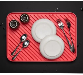 Set tocator cu suport si grilaTrebonn Trilogy 1120108, 34,5x24 cm, 3 piese, Fund antiderapant, Multicolor